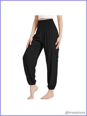 High Waist Harem Yoga Pants with Pockets